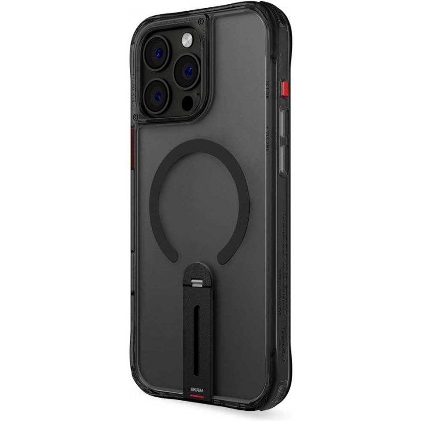 Skinarma Helix Apple iPhone 16 Pro Max magnētiskā uzlāde 360 grādu rotējošais statīvs telefona vāciņš melnā krāsā – 4