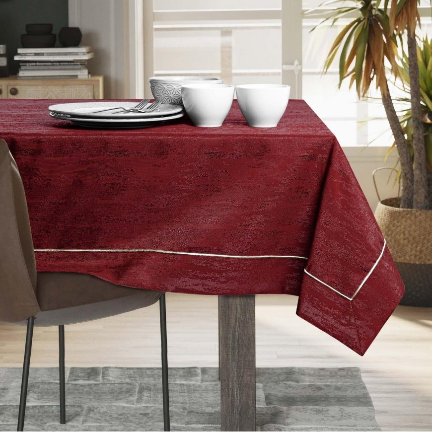 AmeliaHome TCLOTH/AH/VESTA/BRD/PPG/CLARET/110X110 – 2