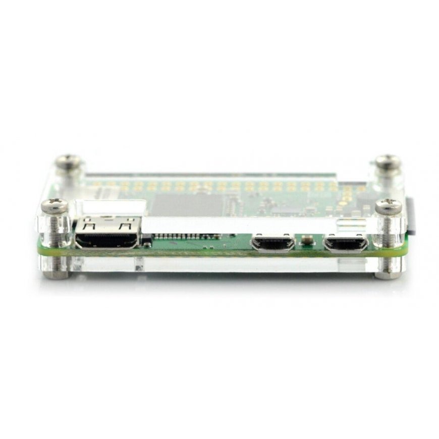 Gravlaser Raspberry Pi Zero dėklas, Fluo Open, permatomas – 4