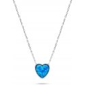Brilio Silver Brilio Sidabrinis Decent Sidabrinis Sirds kaklarota ar opālu NCL74WB Brilio Silver Brilio Sidabrinis Decent Sidabrinis Sirds kaklarota ar opālu NCL74WB