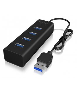 ICY BOX IB-HUB1409-U3 USB 3.2 Gen 1 (3.1 Gen 1) Type-A 5000 Mbit/s Black
