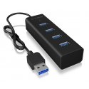 ICY BOX IB-HUB1409-U3 USB 3.2 Gen 1 (3.1 Gen 1) Type-A 5000 Mbit/s Melns ICY BOX IB-HUB1409-U3 USB 3.2 Gen 1 (3.1 Gen 1) Type-A 5000 Mbit/s Melns