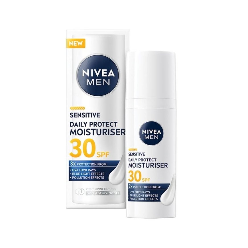 Nivea Men Sensitive Daily Protect drėkinamasis kremas - SPF 30 50ml – 2