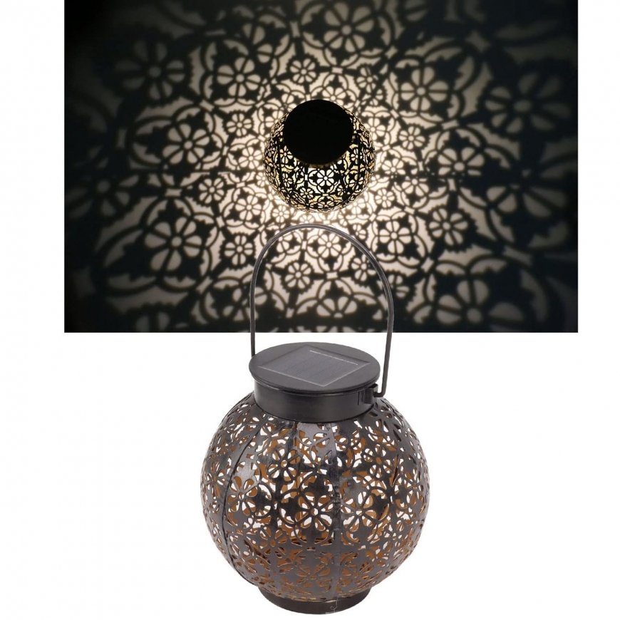 Elight Garden Decor Solar IP65 LED Retro Latern shape hanging la – 5