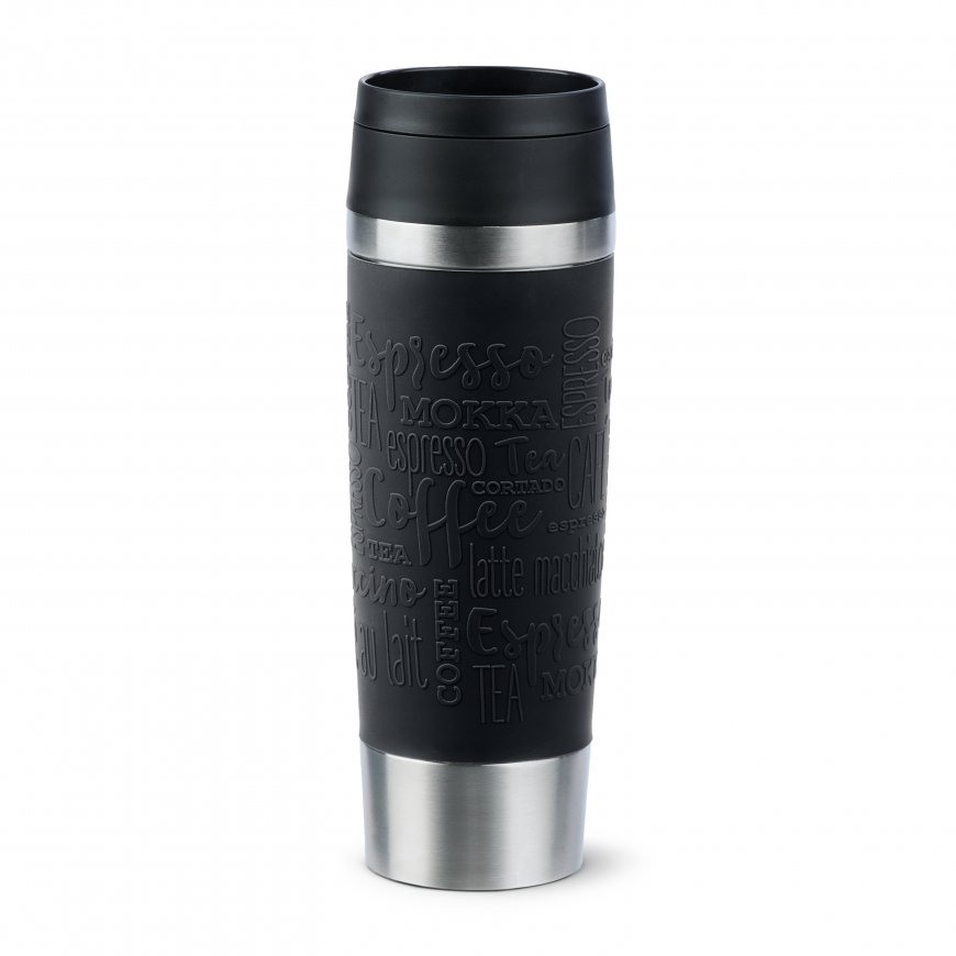 EMSA Travel Mug Classic N2022000 matkamuki 500 ml musta, Ruostumaton teräs Ruostumaton teräs