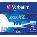 Verbatim BD-R XL: 100 Гб, 4x, возможность струйной печати по всей поверхности, 5 шт. в коробке Verbatim BD-R XL: 100 Гб, 4x, возможность струйной печати по всей поверхности, 5 шт. в коробке