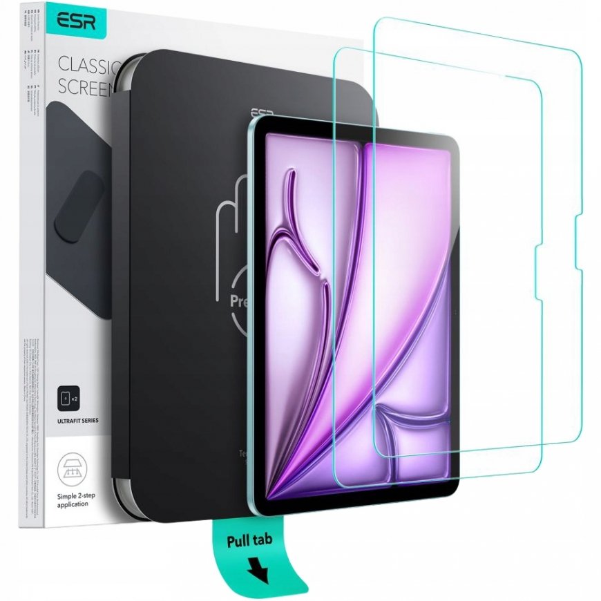 УКРЕПЛЁННОЕ СТЕКЛО ESR ULTRAFIT ДЛЯ IPAD AIR 11” В УПАКОВКЕ 2 ШТ. – 2