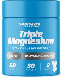 SportLife Triple Magnesium 60kaps, 80 g