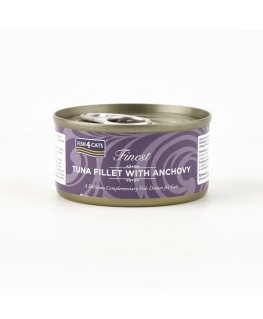 FISH4CATS Tuunikala filee anšooviga - märg kassitoit - 70g