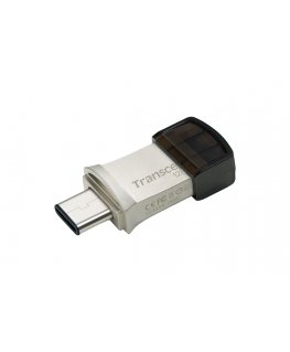 Transcend JetFlash 890 USB zibatmiņa 128 GB USB Type-A / USB Type-C 3.2 Gen 1 (3.1 Gen 1) Melns, Sudrabs