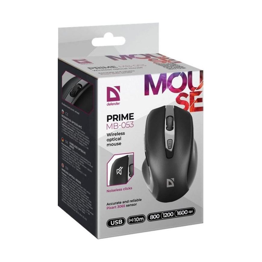 MOUSE DEFENDER PRIME MB-053 RF SILENT BLACK OPTICAL – 2