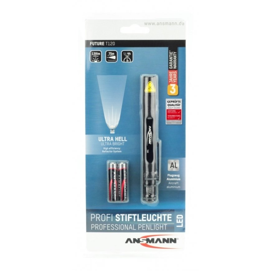 Ansmann Future T120 Juoda Rašiklis žibintuvėlis LED – 5