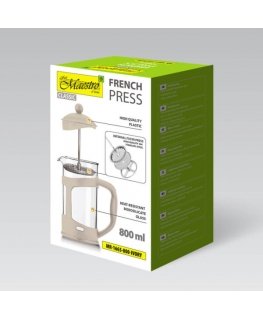 French press MAESTRO MR-1665 (MR-1665-800-IVORY) 800 ml Ivory