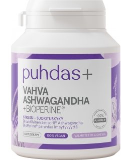 Pure + Strong Ashwagandha + BioPerine 125 mg 60 veggie capsules