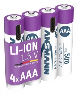 Ansmann 1311-0028 majapidamispatarei Laaditav patarei AAA Liitiumioon (Li-Ion)