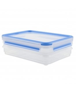 Tefal K30288 food storage container Rectangular Box 0.6 L Blue, Transparent 2 pc(s)