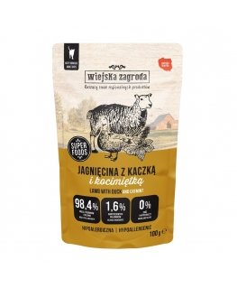 WIEJSKA ZAGRODA Lamb with duck and catnip – wet food for cats – 100g