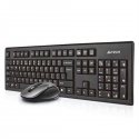 A4Tech 7100N desktop tastatūra Pele iekļauta Speļu RF Bezvadu QWERTY Angļu Melns A4Tech 7100N desktop tastatūra Pele iekļauta Speļu RF Bezvadu QWERTY Angļu Melns