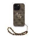 Guess PU 4G metallist logo rihm iPhone 16 Pro Max roosa Guess PU 4G metallist logo rihm iPhone 16 Pro Max roosa