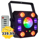 Disco efekts LIGHT4ME TURBO FLOWER LED PAR UV bumba