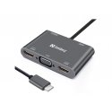 Sandberg 136-35 dokstacija Vadu USB 3.2 Gen 1 (3.1 Gen 1) Type-C Pelēks Sandberg 136-35 dokstacija Vadu USB 3.2 Gen 1 (3.1 Gen 1) Type-C Pelēks