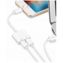 Wooco J-008 Dual Audio & Charge Adapter 2x Lightning Wooco J-008 Dual Audio & Charge Adapter 2x Lightning