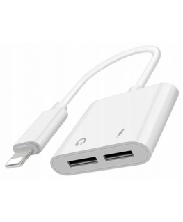 Wooco J-008 Dual Audio & Charge Adapter 2x Lightning