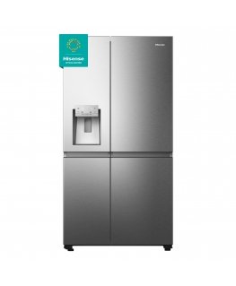 Hisense RS818N4TIC side-by-side-jääkaappipakastin Vapaasti seisova 632 L C Ruostumaton teräs