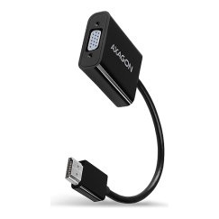 Axagon RVH-VGAN video kabeļu aksesuārs 0,15 m HDMI Type A (Standard) VGA (D-Sub) Melns