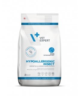 VET EXPERT Veterinaar dieet Hüpoallergeenne putukatoit koertele - kuiv koeratoit - 2 kg