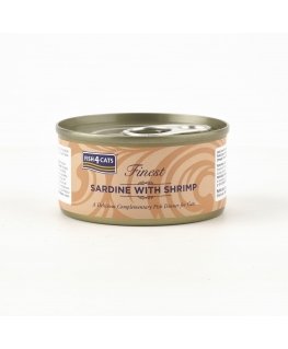 FISH4CATS Sardinės su krevetėmis - šlapias kačių maistas - 70g