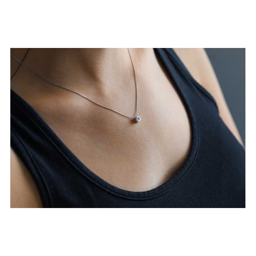 Beneto Silver Pendant with Zircon AGS56 / 47 – 2