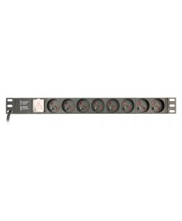 Gembird EG-PDU-014-FC14 tehonjakeluyksikkö 8 AC-pistorasia(a) 1U musta