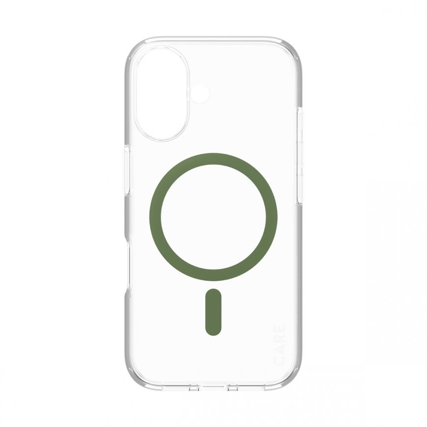PanzerGlass CARE by ® Flagship Case Transparent Urban Combat w. Green MagSafe iPhone 16 mobile phone – 4