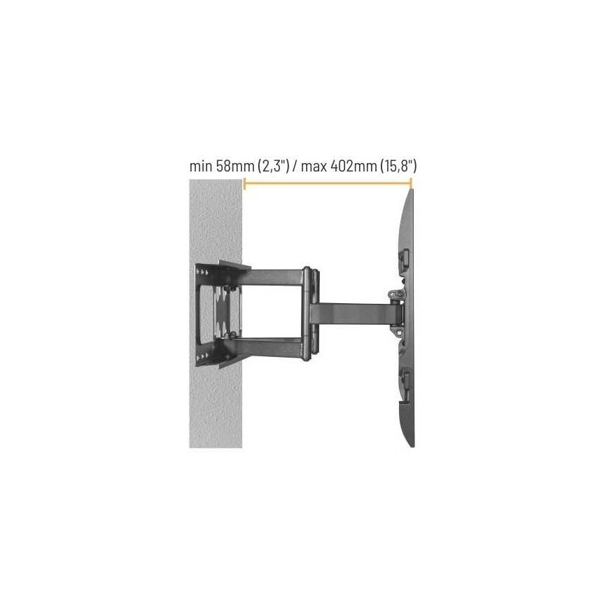 Fellowes "Brateck" pull-out mount LPA69-466 for TV, 37–80 inches, 60 kg, adjustable, sturdy wall mount – 5