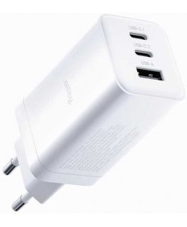 Allity GaN PD QC ATC-01-65WACC Charger 2x USB-C + 1x USB-A 65W white