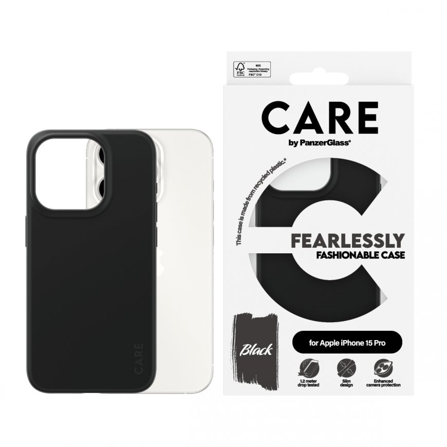PanzerGlass CARE by ® Fashionable Case Black iPhone 15 Pro mobilo telefonu apvalks Aploksne Melns – 2