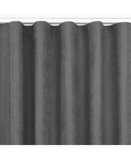 MILANA curtain, gray style, classic, sheer, wavy stripe, 7 cm, chenille, 420x270, HOMEDE