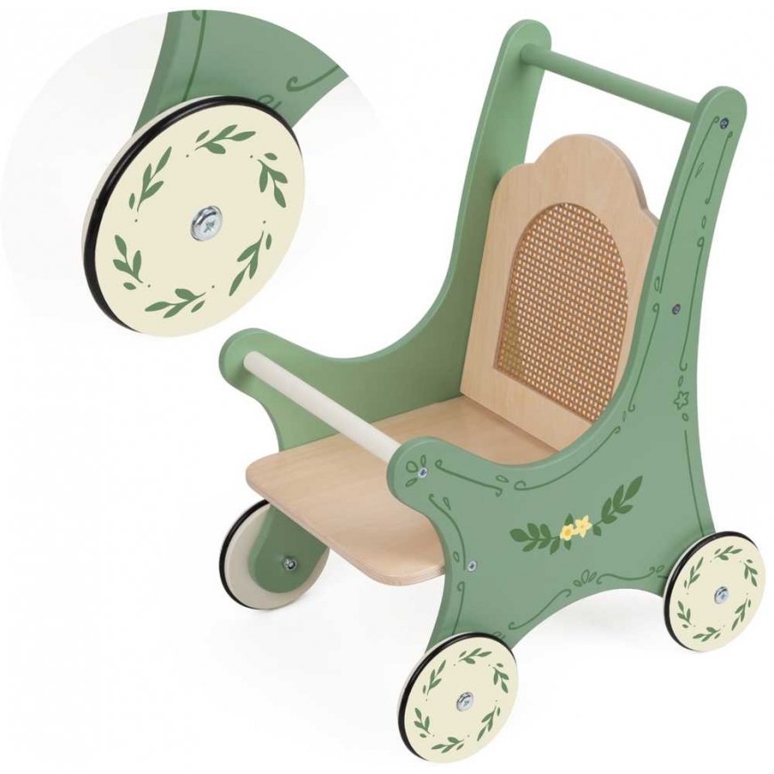 Klasikinis pasaulis Medinis Vežimėlis Vintage lėlėms – 3