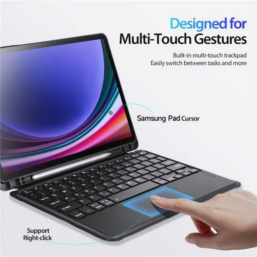 DUX DUCIS case DK foldable with wireless keyboard designed for Samsung Galaxy Tab S9 in black color – 3