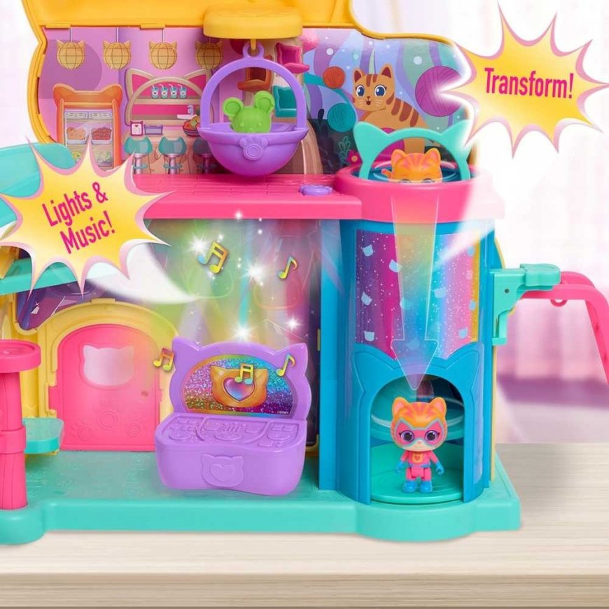 Disney noortele „Supercats Super Kitties Purr'n'Play“ mänguväljakute komplekt + kassipoegade figuurid, tarvikud, valgus ja heli – 2