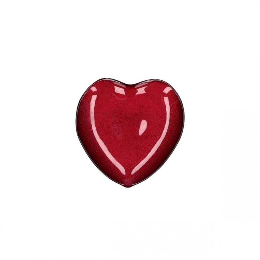 DOMESTIC RITUALS NEIMIEIPENSIERI Small heart-shaped plate, red, 14 cm – 2