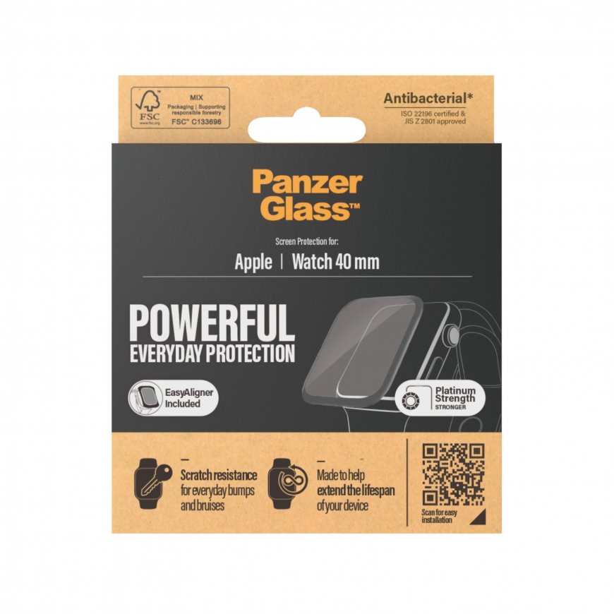 PanzerGlass ® Apple Watch Series 4 | 5 | 6 | SE 40mm| Screen Protector Glass Kirkas näytönsuoja 1 kp – 3