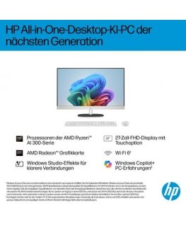 HP 27" FHD IPS Visas viename Ryzen AI 7 350 16GB/512GB SSD Windows 11 27-ct2473ng