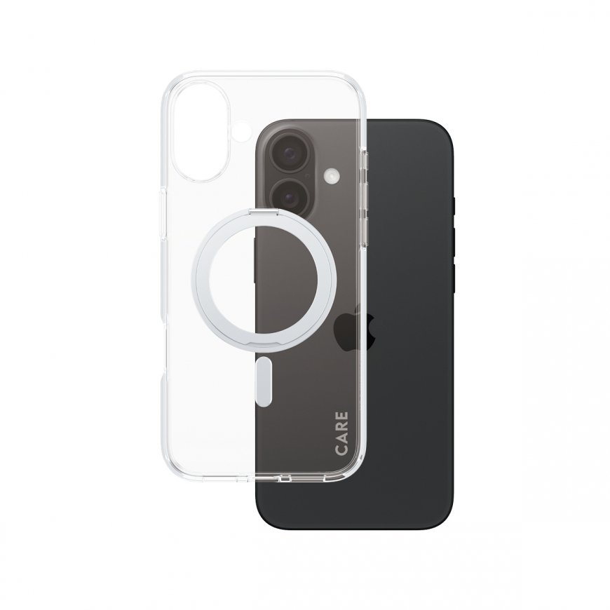 PanzerGlass CARE by ® Feature Case Transparent w. Silver Kickstand & MagSafe iPhone 16 Plus mobile p