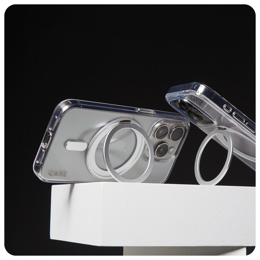 PanzerGlass CARE by ® Feature Case Transparent w. Silver Kickstand & MagSafe iPhone 16 Plus – 5