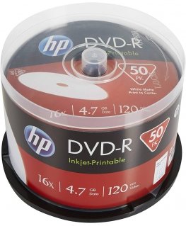 HP DME00025WIP-3 DVD-R Printable 4.7GB 16x 50-pack