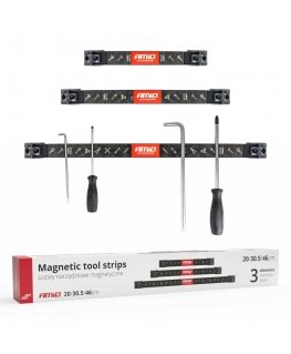 Magnetic tool holder strips 1x20cm 1x30.5cm 1x46cm set amio-04263
