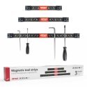 Magnetic tool holder strips 1x20cm 1x30.5cm 1x46cm set amio-04263 Magnetic tool holder strips 1x20cm 1x30.5cm 1x46cm set amio-04263