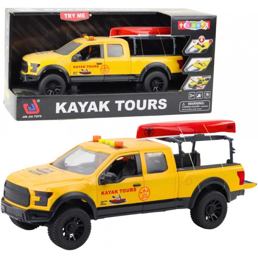 Lean Toys Visureigio kajaku transportēšanas lukturi skan dzeltenā krāsā